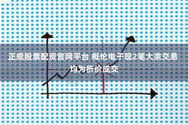 正规股票配资官网平台 概伦电子现2笔大宗交易 均为折价成交
